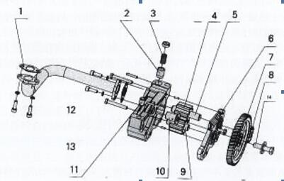 玉柴YC4110機油泵總成結構圖